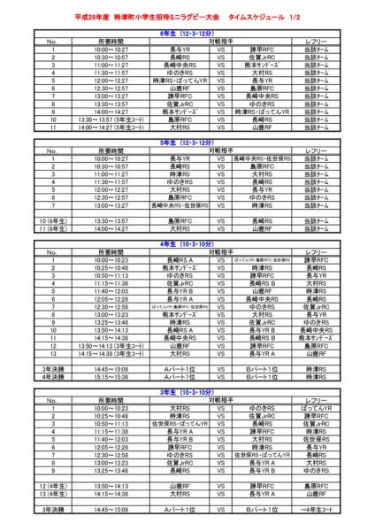 2018時津大会タイムスケジュール－１のサムネイル